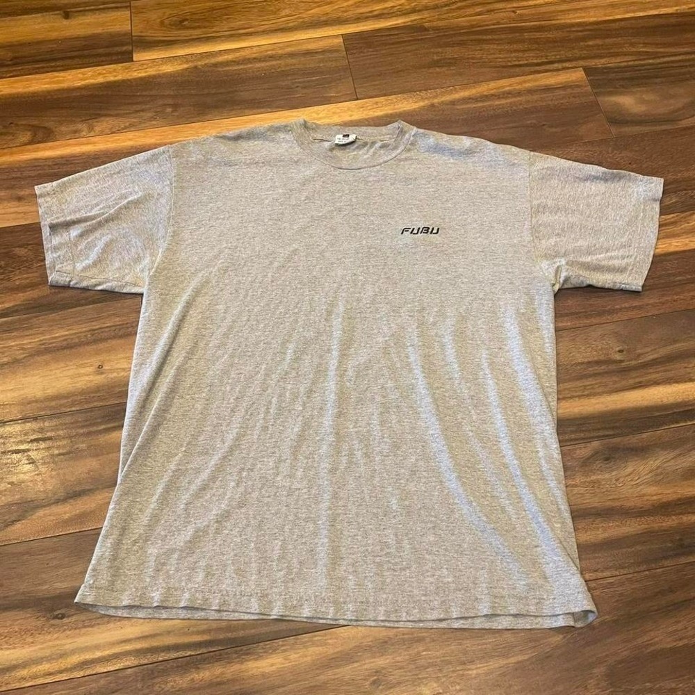 Grey FUBU t-shirt with embroidered logo